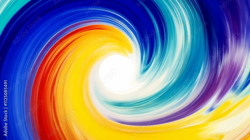 Poster abstract swirl in vibrant colors representing energy and movement in fluid dynamics