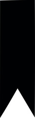 Fototapeta premium Black vintage ribbon banner in modern simple flat design. Vector illustration