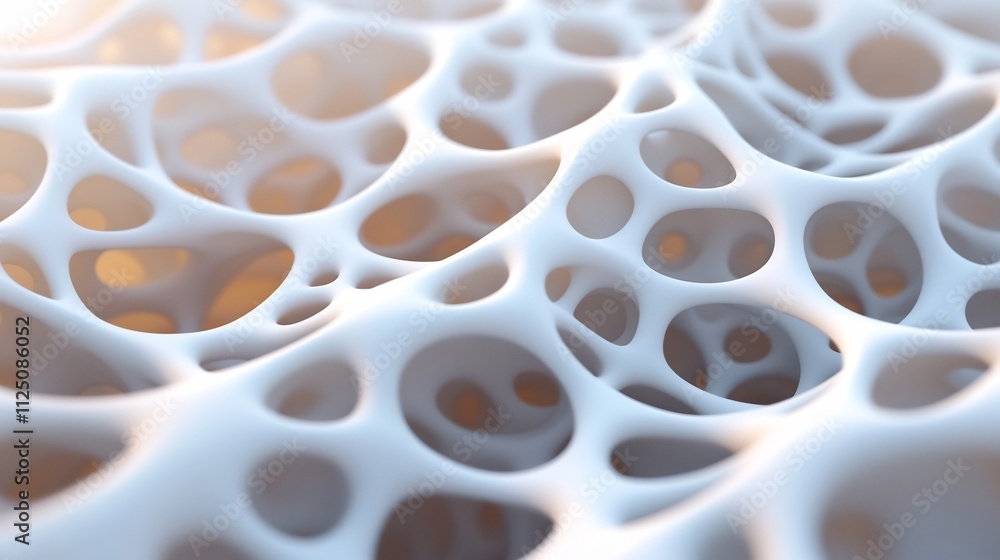 Poster captivating geometrical 3d fractal with soft ambient lighting - abstract digital art