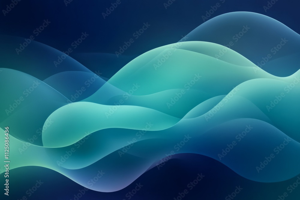 Poster smooth, undulating waves create a calming and elegant abstract background, perfect for modern design