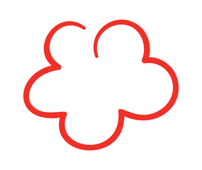 Flower bud frame hand-drawn pattern