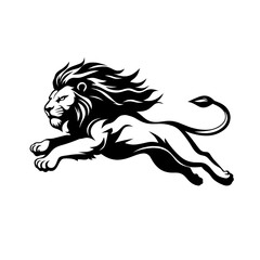 lion black and white