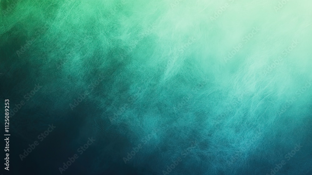 Poster abstract gradient background with soft teal and dark tones, creating a serene and calming atmosphere