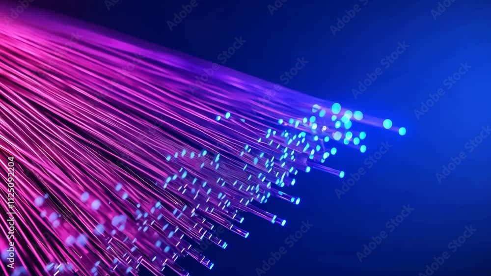 Aufkleber vibrant abstract light trails in high-tech environment representing speed and innovation