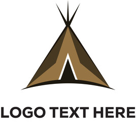 Minimalist Wigwam Tent Logo