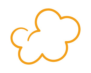 Cloud baby shower invitation scribble