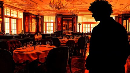 of a man on a date, overlaid with an image of a romantic dinner setup, symbolizing thoughtful planning. | [men's]:[dating advice] 