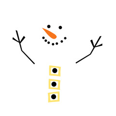 Cartoon wallpaper snowman pattern alternating with trees in a seamless row hand-drawn cute sweet blue soft with white dots alternating fashion education gift paper book.
