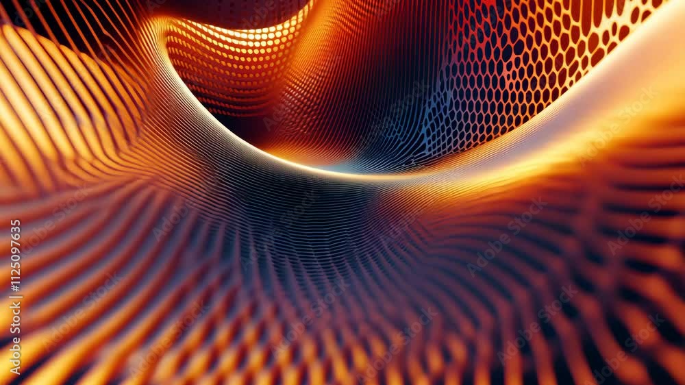 Aufkleber abstract digital art with vibrant flowing patterns and dynamic energy