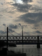 Bridge across the Sava river. Belgrade, Serbia, Europe.