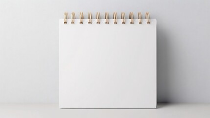 Blank Calendar Notebook on White Background in 3D