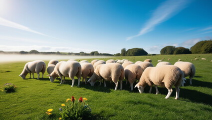 Obraz premium Sheep on pasture