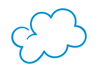Fluffy cloud sketch hand-drawn scribble