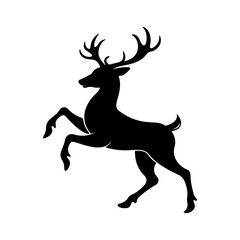 High Quality Deer Silhouette Vector for Hunting Sports and Outdoor Designs.