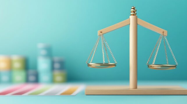 Scales of Justice Balancing Corporate Risk and Financial Impact Data
