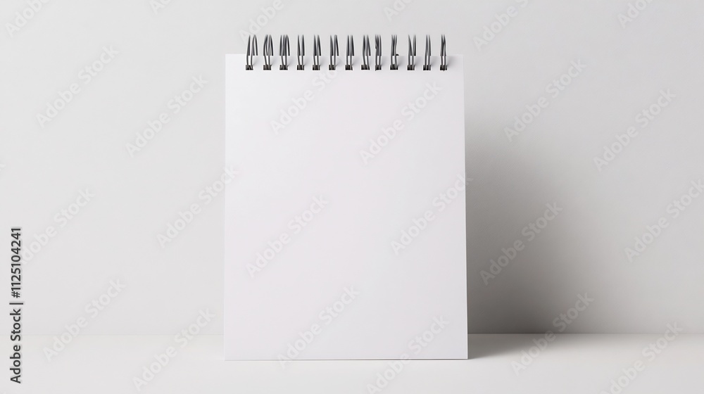Aufkleber minimal modern table calendar mockup with blank spaces on white background