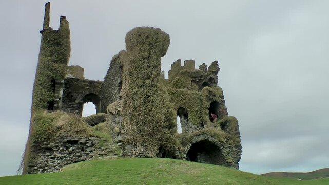 Timelapse of the old Ballycarberry Castle near Cahersiveen, County Kerry, Ireland