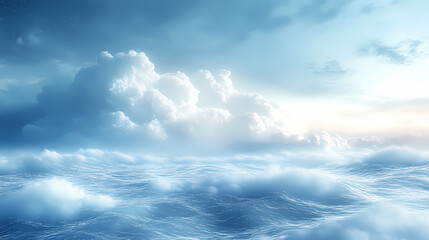 Obraz premium A blue and white gradient background with a dreamy effect.