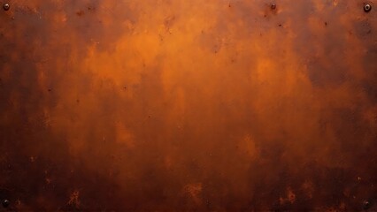 Grunge rusty orange brown metal corten steel stone background texture banner panorama.