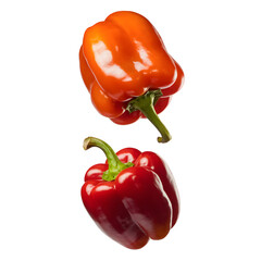 red bell pepper on Transparent Background.