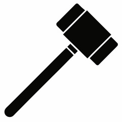 a simple Hammer black silhouette vector illustration