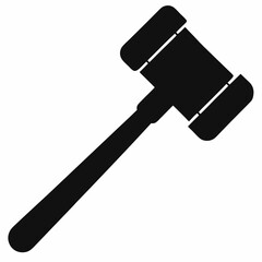 a simple Hammer black silhouette vector illustration