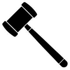 a simple Hammer black silhouette vector illustration
