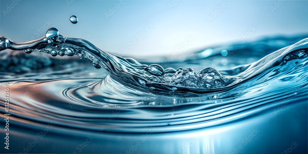 Poster dynamic water textures create captivating abstract minimalism in fluid motion