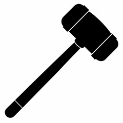 a simple Hammer black silhouette vector illustration