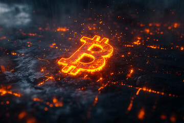 Bitcoin symbol representing cryptocurrency risk