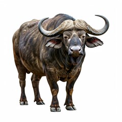 Naklejka premium buffalo isolated on white