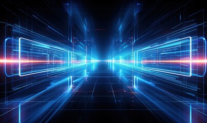 科技光速光线信息高速通道星际背景