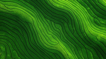 Abstract green topography with flowing lines and textures