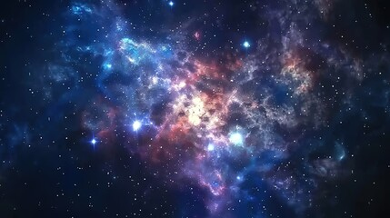 Fototapeta premium Outer space background. Dark cosmic void_with