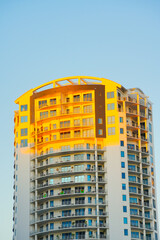 Tampa, Florida USA - Dec 01, 2024: Tampa downtown and Waterfront walk sunset sun set landscape	
