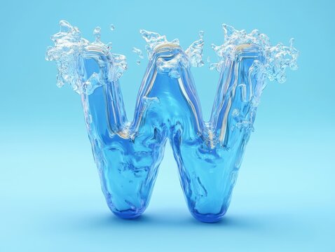 Water splash forming letter W. (1) - Powered by Adobe