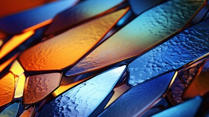Microscopic shot of a glass texture. Ai Generative