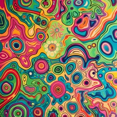 Fototapeta premium Psychedelic pattern. Abstract hypnotic trippy background