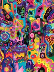 Obraz premium Psychedelic pattern. Abstract hypnotic trippy background
