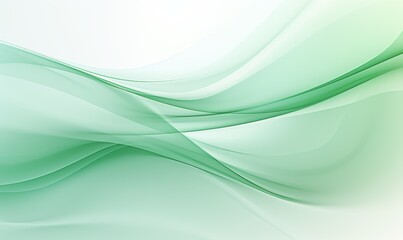 Fototapeta premium 轻盈绿意曲线弯曲柔美流畅线条背景壁纸