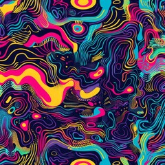Trippy abstract art. Vibrant hypnotic psychedelic pattern.