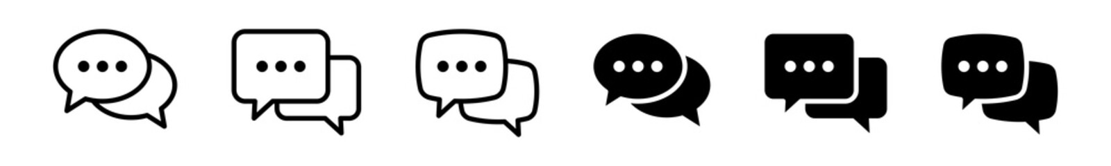 Chat icon. Talk speech bubble icon. Dialogue balloon icon. Comment sign.