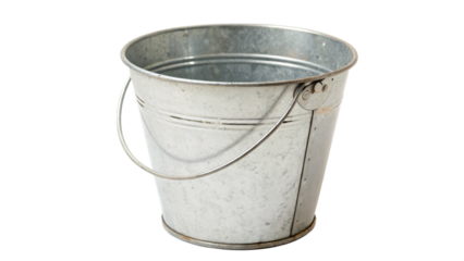 metal bucket isolated on white