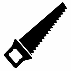 Hand Saw Silhouette Vector Design