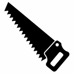 Hand Saw Silhouette Vector Design