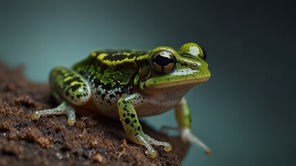 Obraz premium Zhangixalus Tadpole Metamorphosis: Indonesian Jade Tree Frog