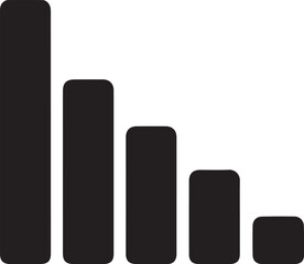 Signal Strength Silhouette Vector Icon Design