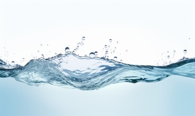 清澈水波纹水下气泡纯净透明清新水背景