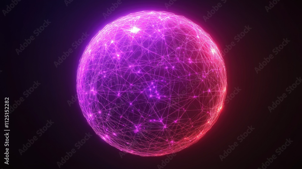 Poster a 3d digital globe with illuminated lines and nodes, symbolizing connectivity and global data sharin