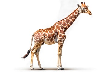 Fototapeta premium Giraffe on white background